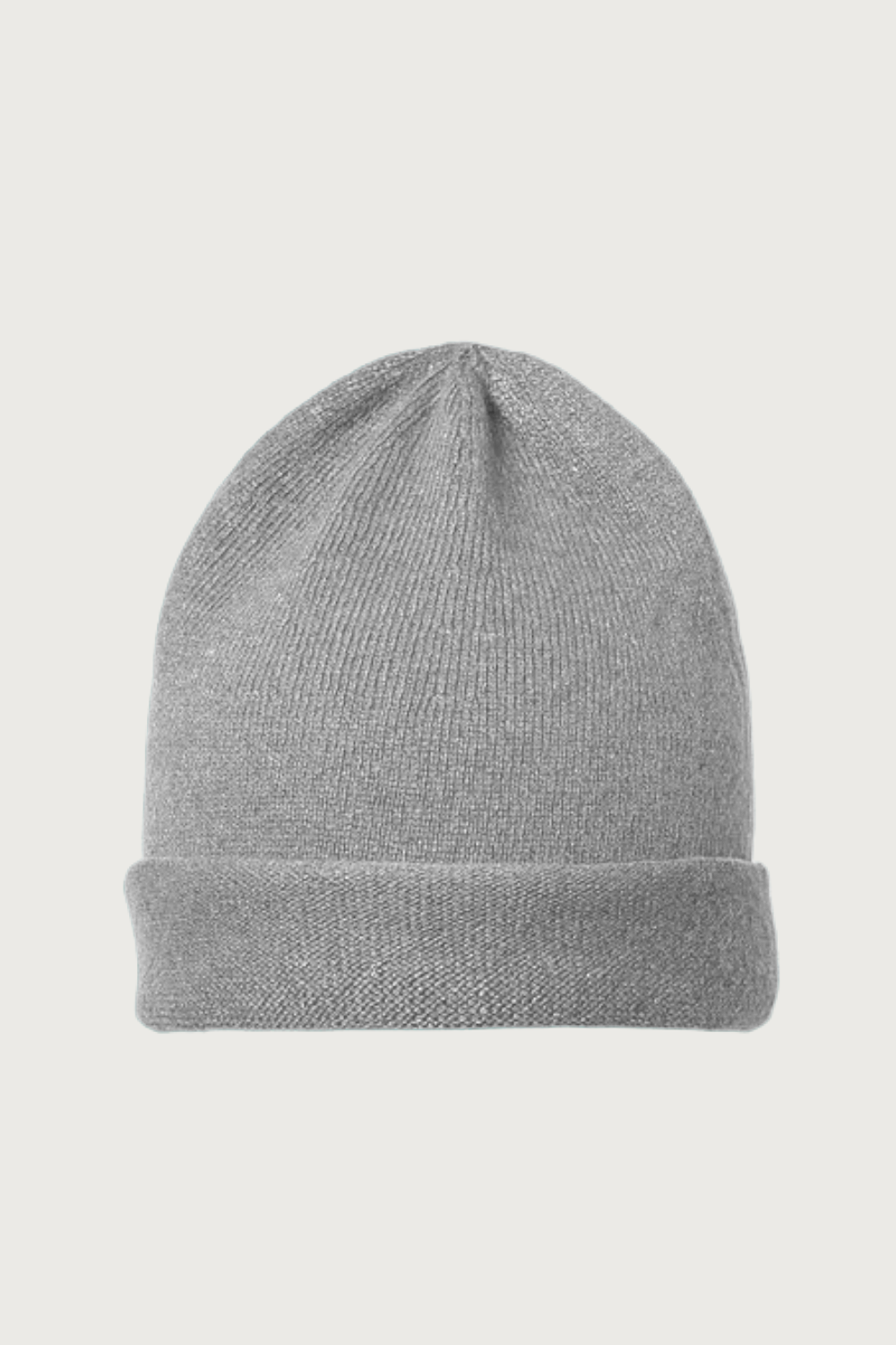 Gray knit winter beanie