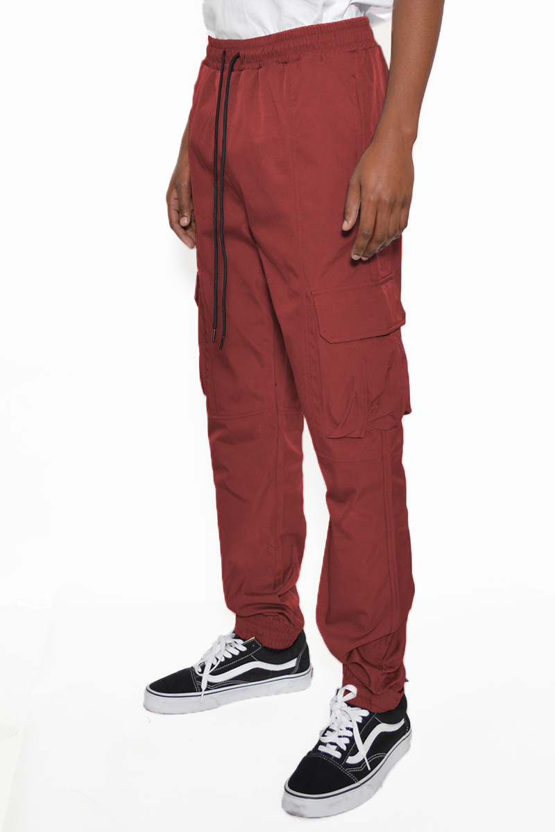 Cargo Utility Jogger Elastic Ankle Pant in a stylish design, featuring an elastic waist and adjustable ankle with Velcro.