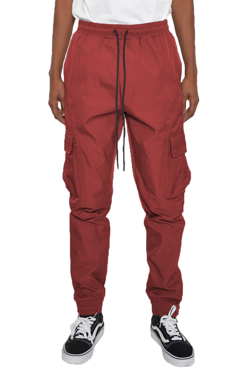 Cargo Utility Jogger Elastic Ankle Pant in a stylish design, featuring an elastic waist and adjustable ankle with Velcro.