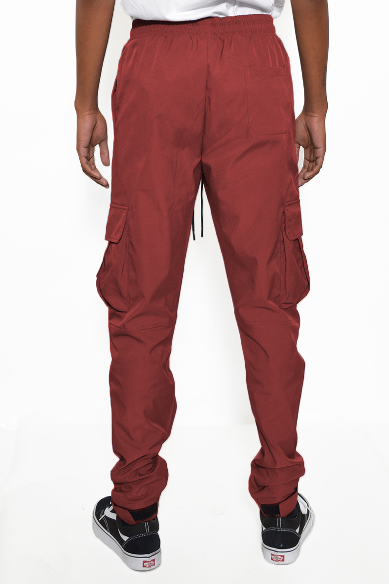 Cargo Utility Jogger Elastic Ankle Pant in a stylish design, featuring an elastic waist and adjustable ankle with Velcro.