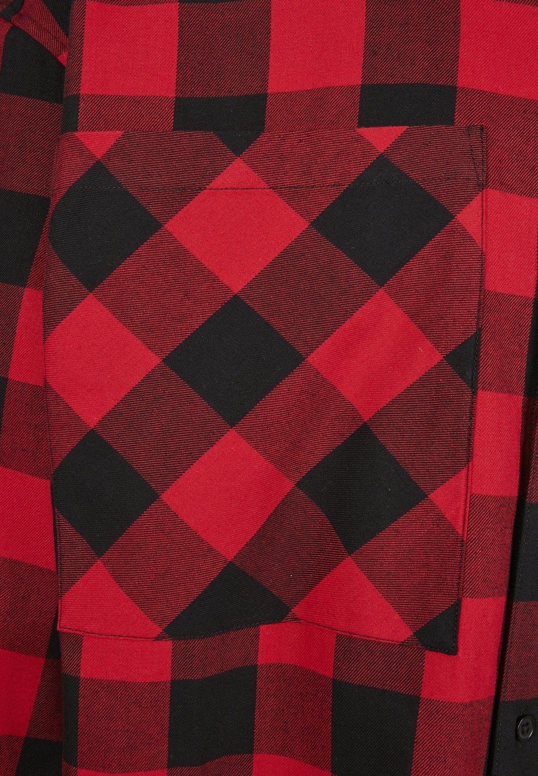 Men's oversized check flannel shirt in cotton with two chest pockets and button placket.