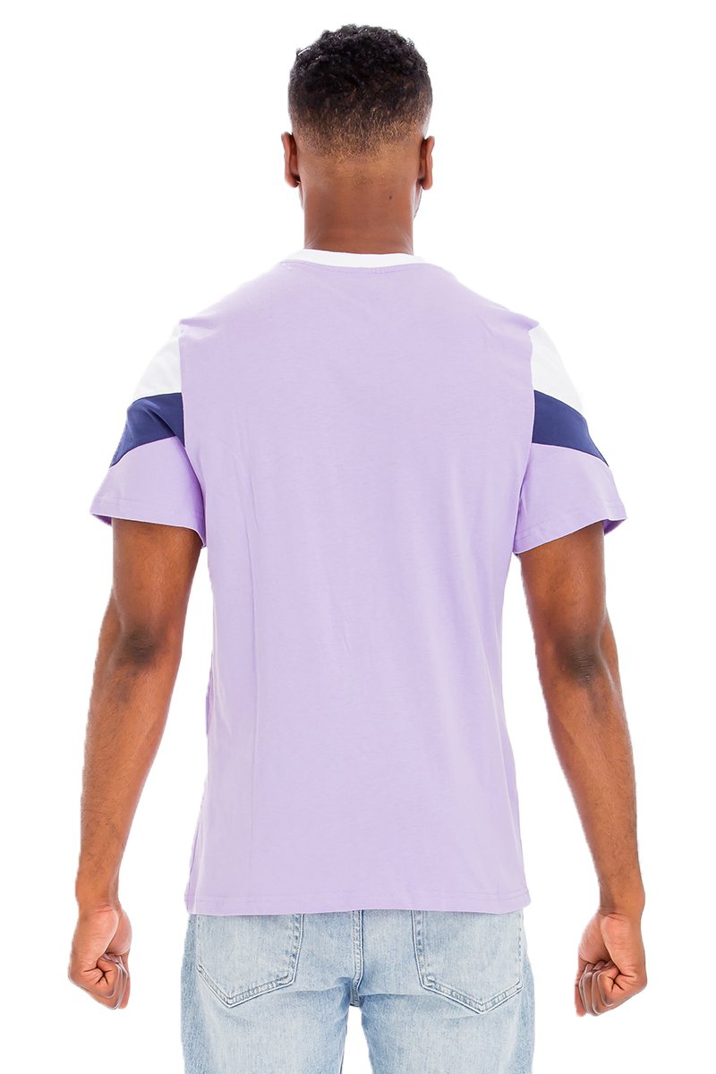 Chevron Colorblock T-shirt in vibrant colors, showcasing a modern design and comfortable fit.