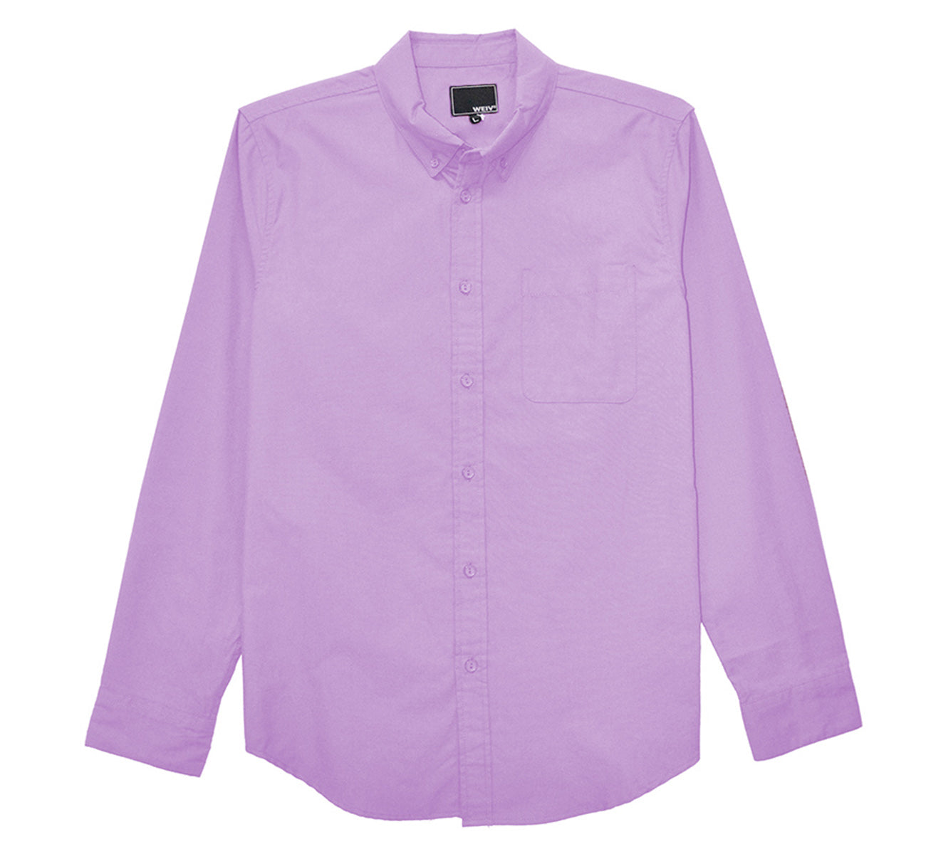 Classic Long Sleeve Shirt with single chest pocket, button-down style, made from cotton and polyester blend, displayed on a model.