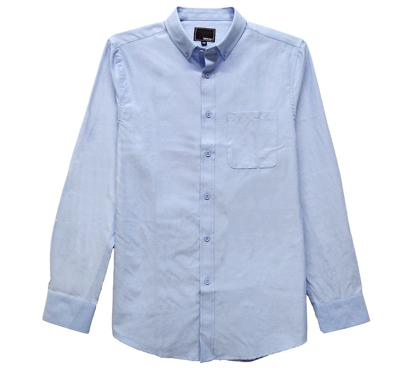 Classic Long Sleeve Shirt with single chest pocket, button-down style, made from cotton and polyester blend, displayed on a model.