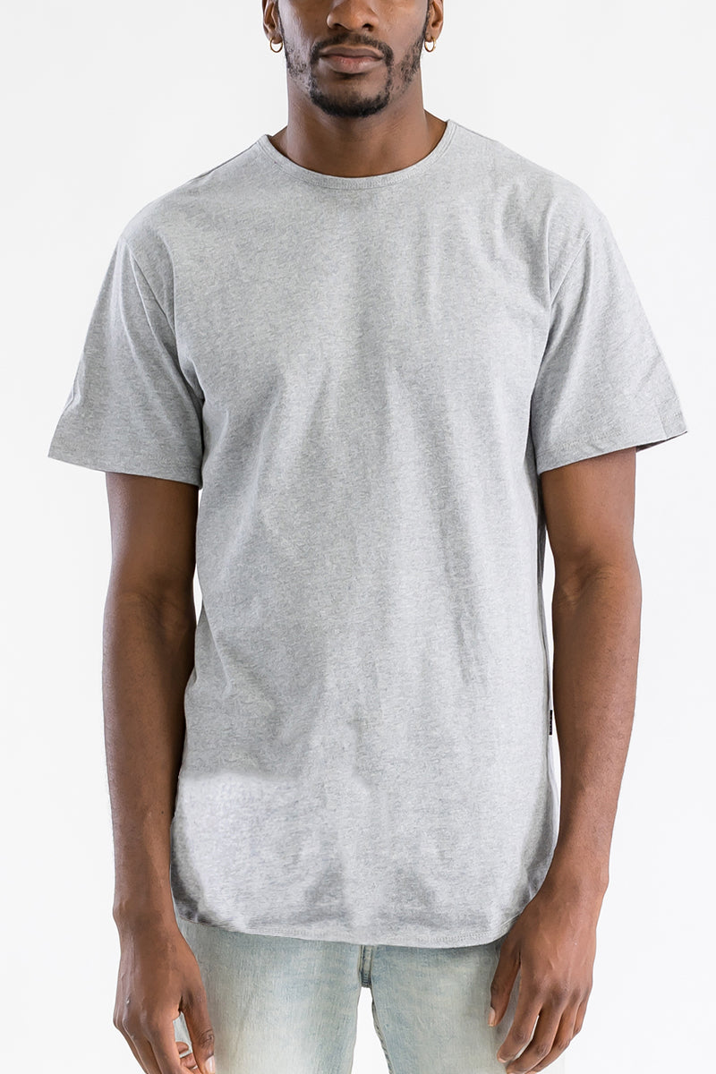 A stylish Classic Scallop Tee featuring a scallop extended rounded edge design, made from 100% cotton, displayed on a mannequin.