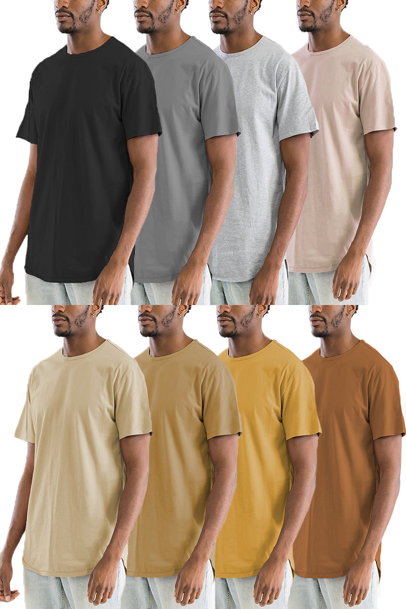 A stylish Classic Scallop Tee featuring a scallop extended rounded edge design, made from 100% cotton, displayed on a mannequin.