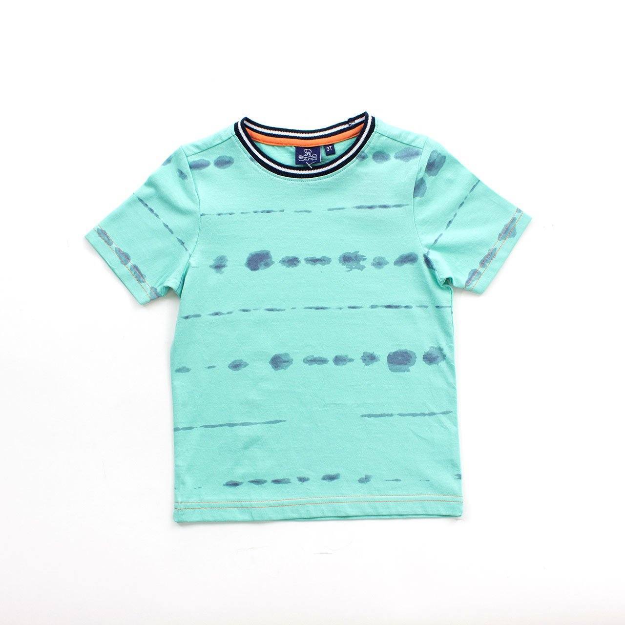 Clyde Tee Baby in light mint color featuring a trendy tie-dye design, made from soft knit fabric for comfort.