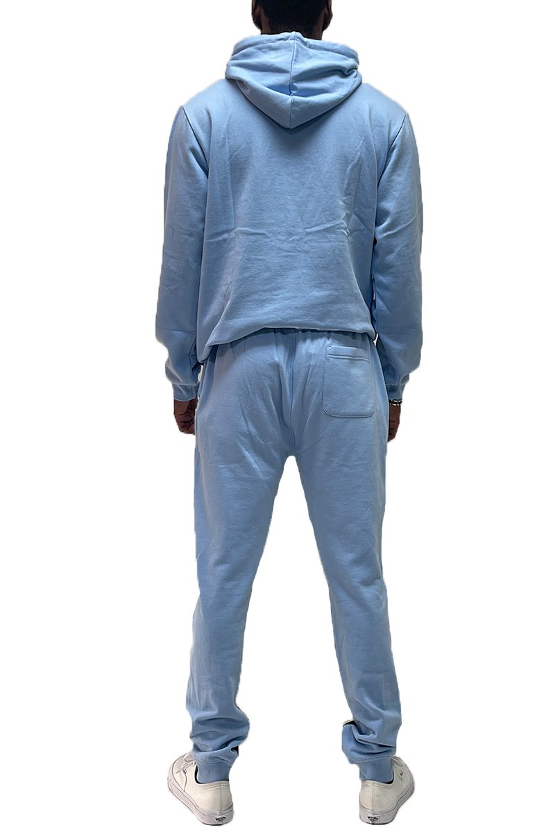 Color Block Sweat Set featuring a pullover hoodie and sweat pants in a trendy design.