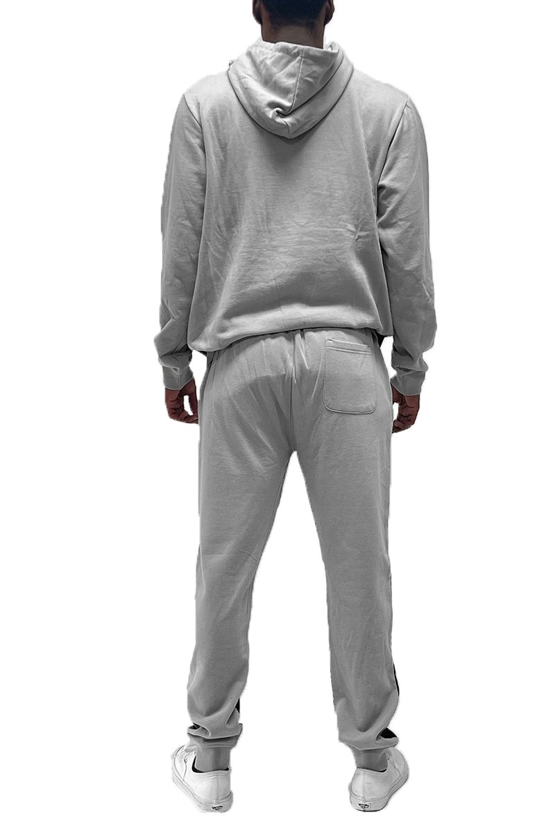 Color Block Sweat Set featuring a pullover hoodie and matching sweat pants in stylish colors.