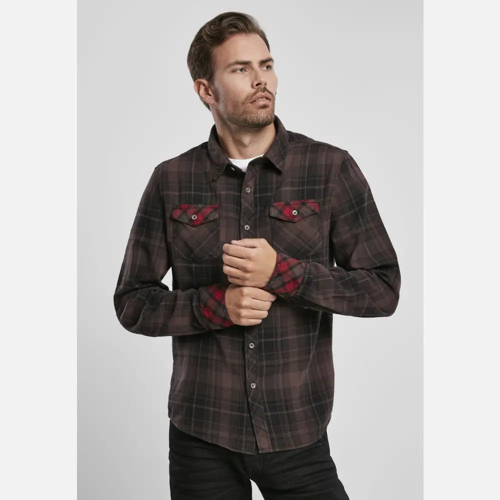 Duncan Checked Shirt made of 100% cotton featuring a stylish checked pattern, perfect for casual or formal wear.