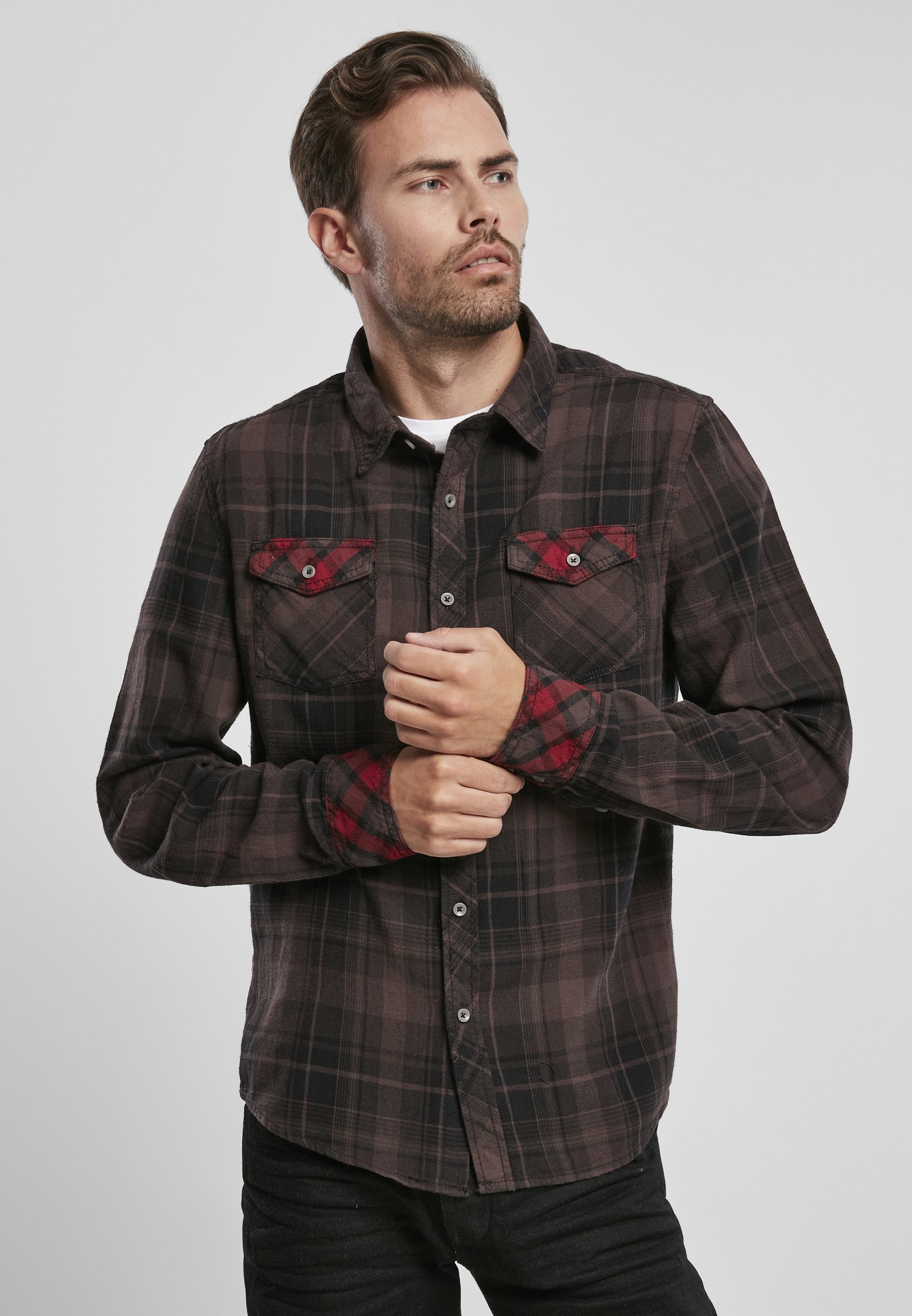 Duncan Checked Shirt made of 100% cotton featuring a stylish checked pattern, perfect for casual or formal wear.