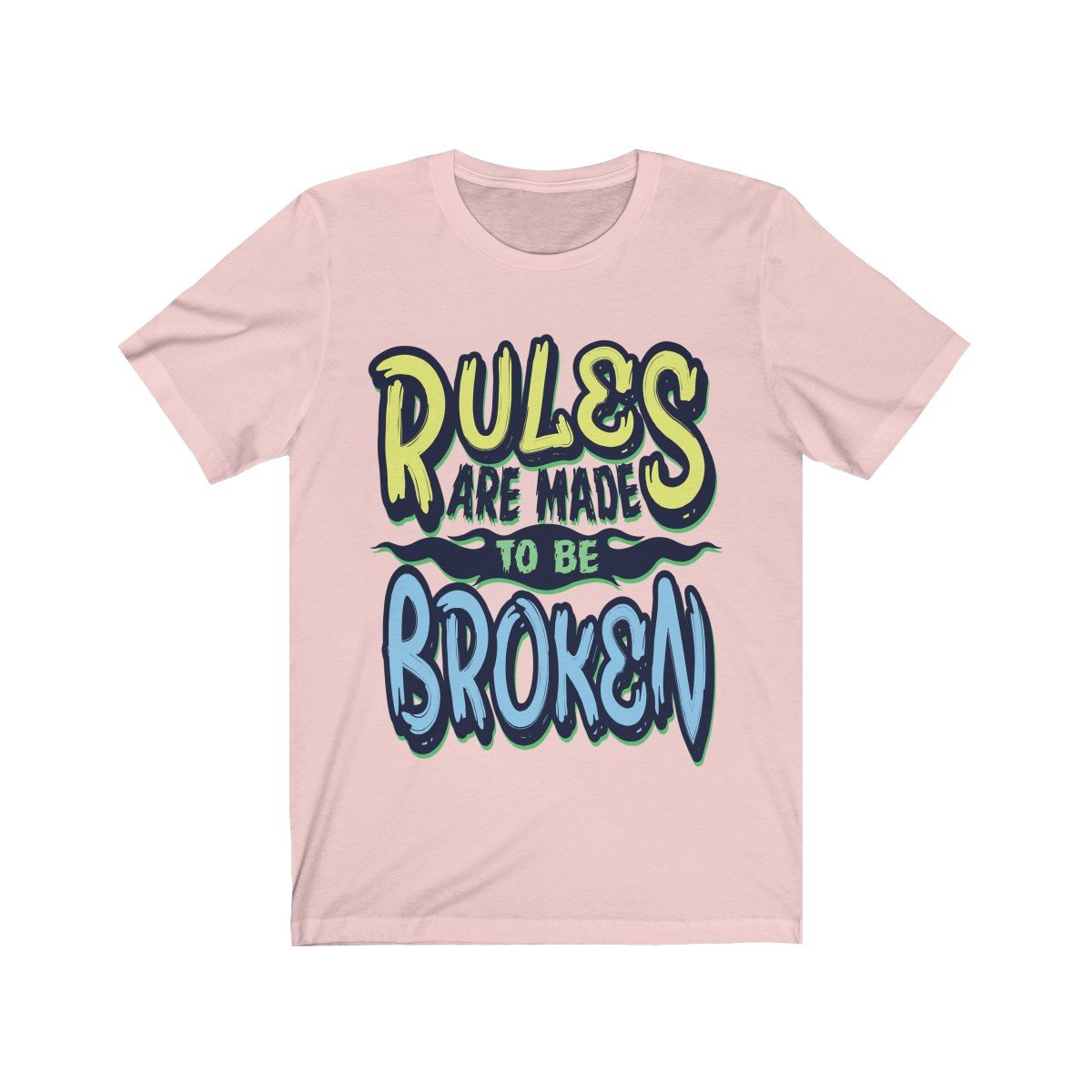 eBay Rules Are Made to be Broken Short Sleeve Tee in soft cotton, showcasing its retail fit and stylish design.