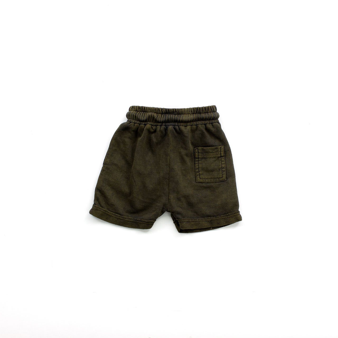 Emile Jogger Shorts for toddlers in black with a drawstring waistband, showcasing a stylish mineral wash finish.