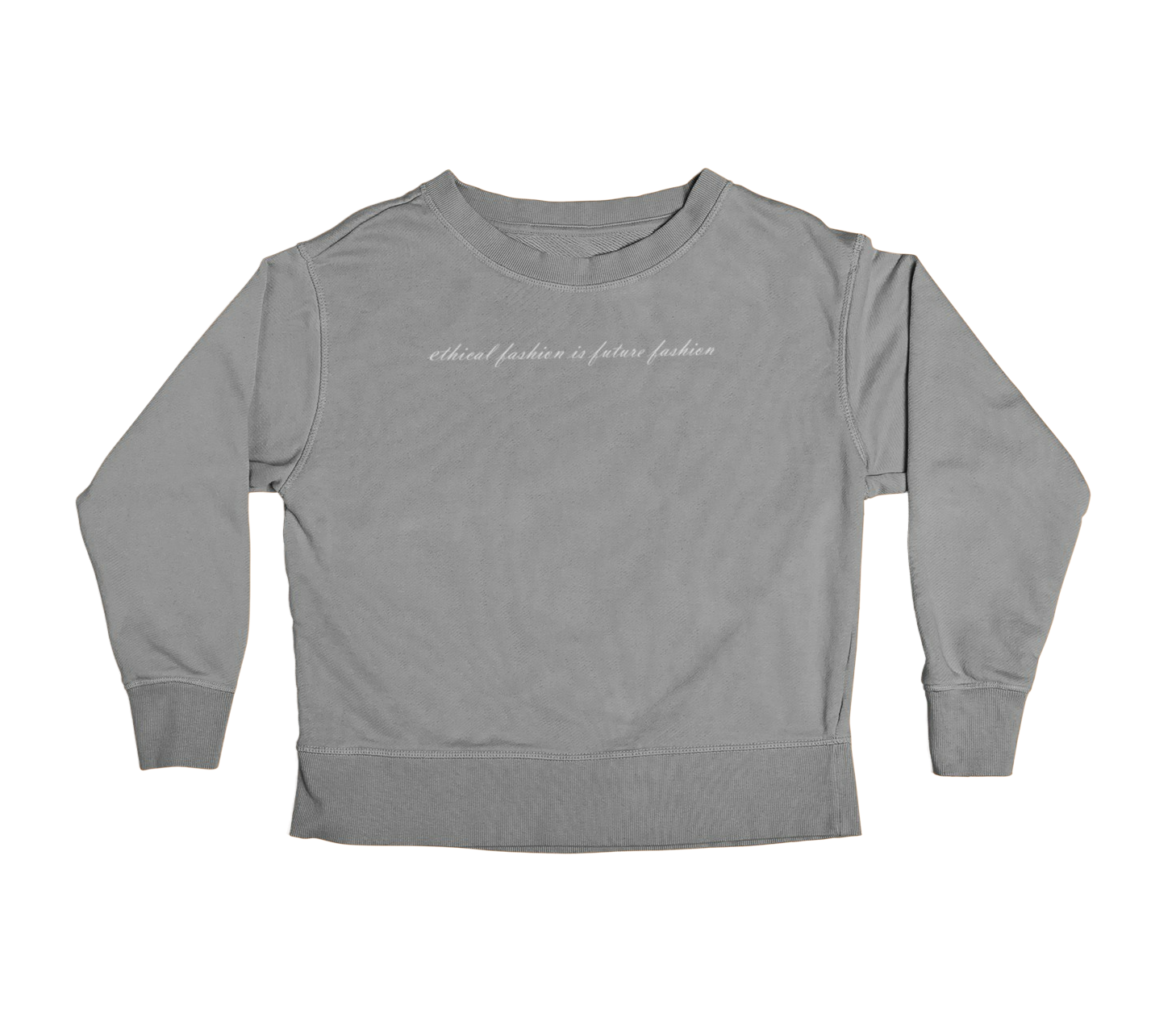 A simple unisex sweatshirt featuring a stylish design, made from organic cotton and recycled polyester, promoting ethical fashion.