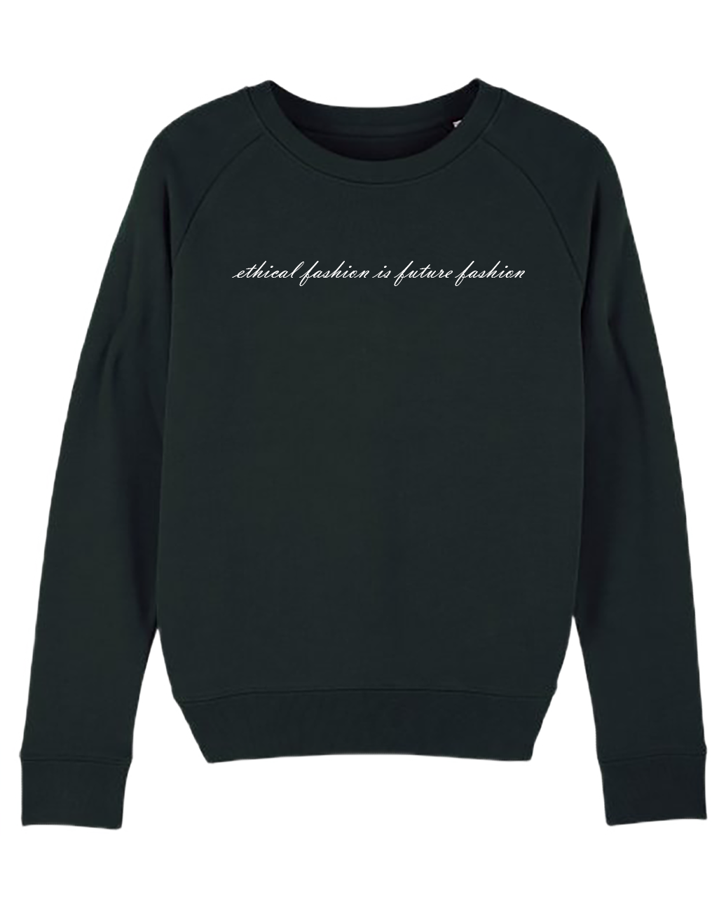 A simple unisex sweatshirt featuring a stylish design, made from organic cotton and recycled polyester, promoting ethical fashion.