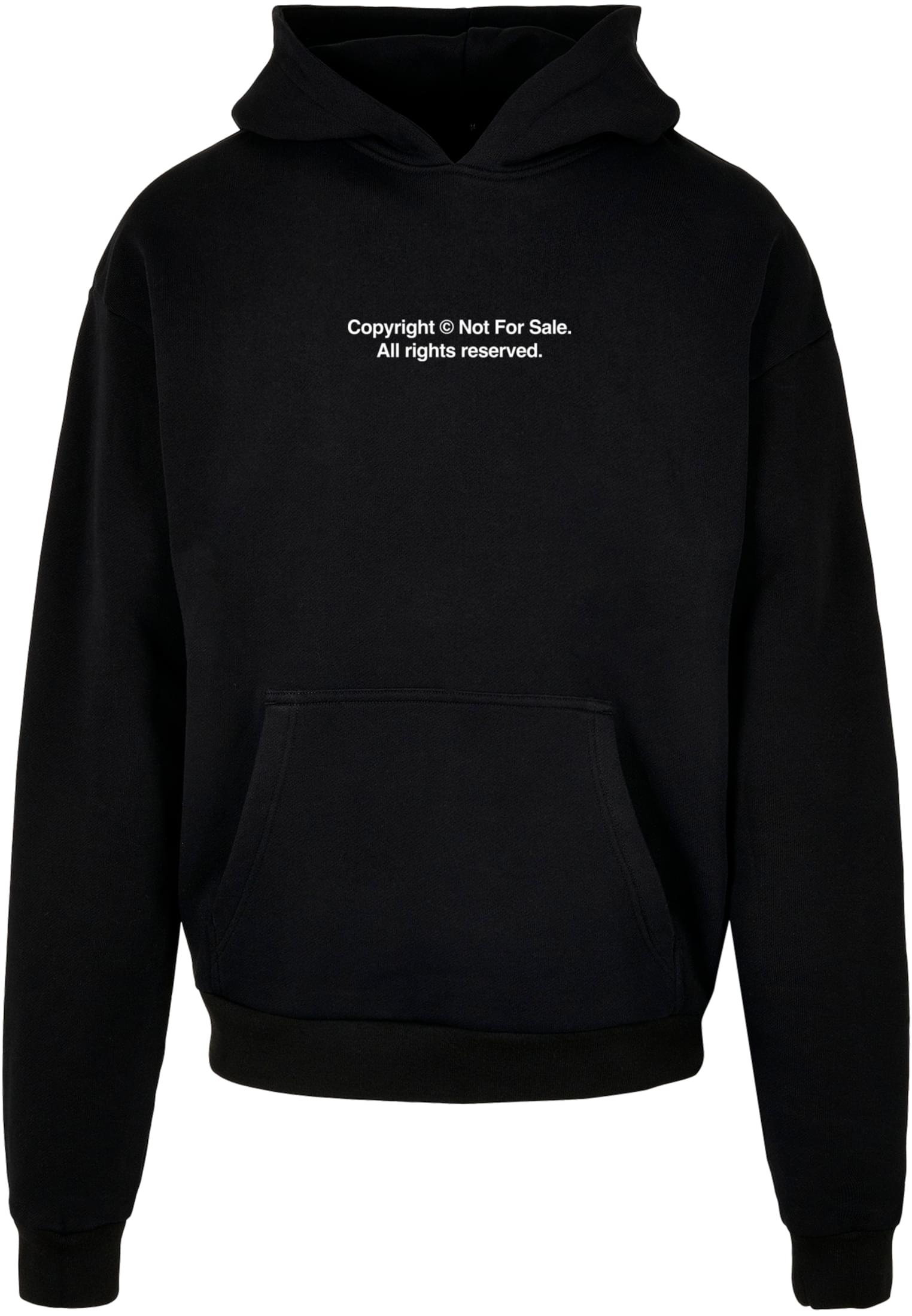 A black oversized hoodie made from 100% cotton, featuring a cozy and stylish design, perfect for casual wear.