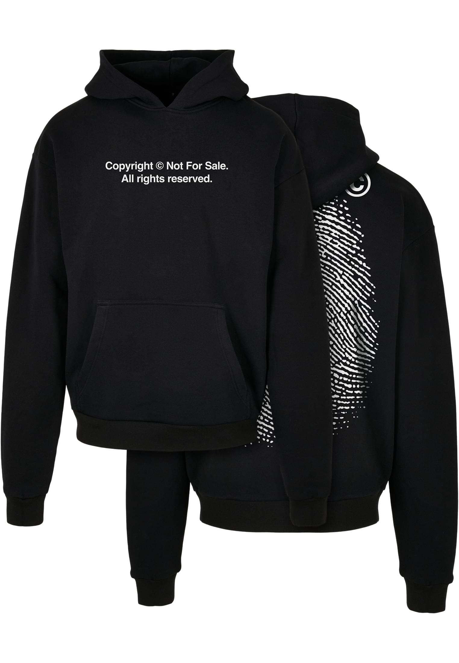 A black oversized hoodie made from 100% cotton, featuring a cozy and stylish design, perfect for casual wear.