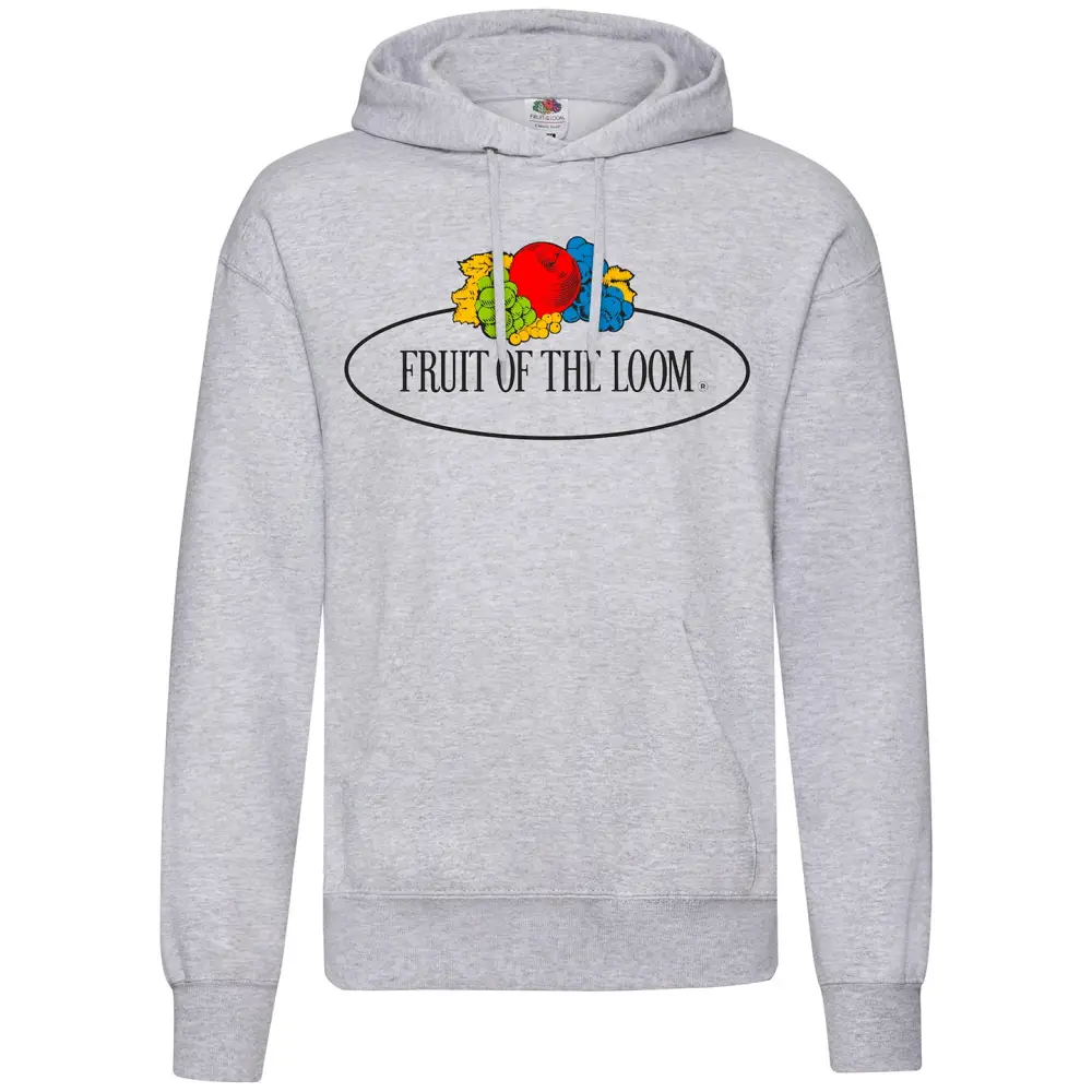 FOTL Vintage Classic Hoodie featuring a large logo print, double hood, and kangaroo pocket in a stylish design.