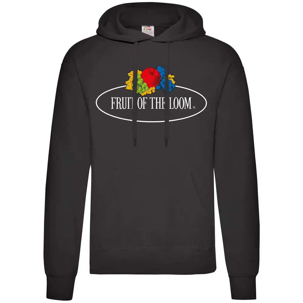 FOTL Vintage Classic Hoodie featuring a large logo print, double hood, and kangaroo pocket in a stylish design.