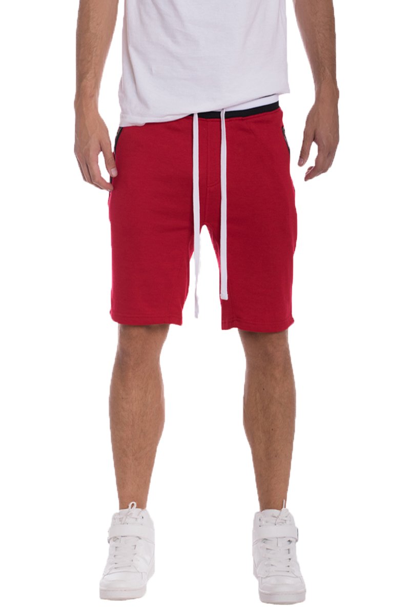 A pair of stylish French Terry Shorts featuring an elastic waist and drawstring, perfect for casual wear.