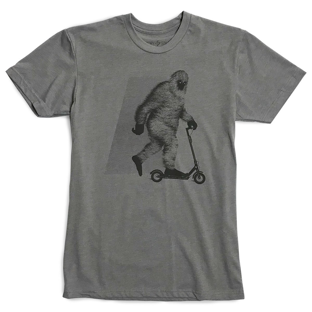 Go BIG T-shirt in warm grey, featuring unique illustrations and a fashion-fitted design for comfort and style.