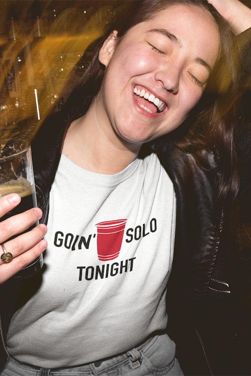 Goin' Solo Tonight T-Shirt in soft ring-spun cotton, featuring a stylish unisex design suitable for all occasions.