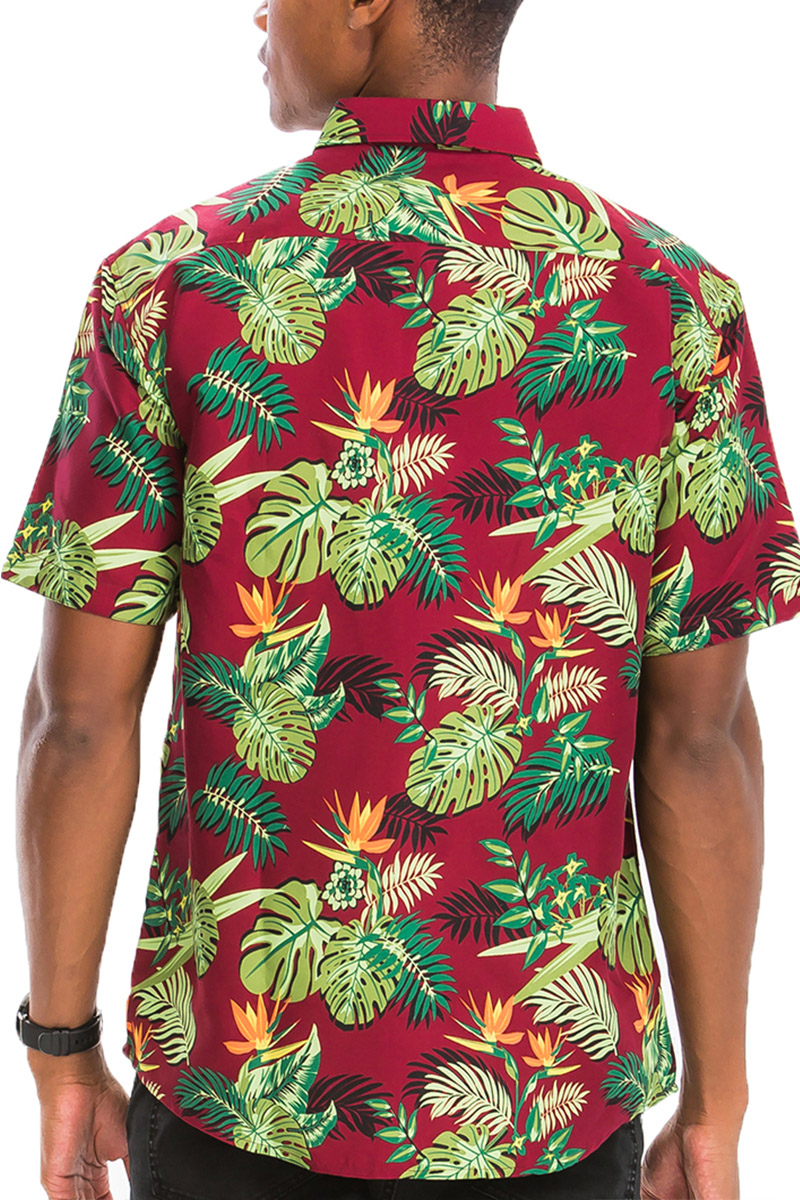 Hawaiian Short Luxury Cargo Set featuring a floral shirt and cargo shorts with a buckle belt, perfect for summer outings.