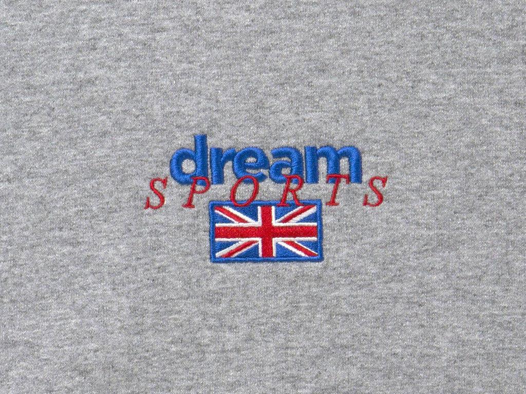 Heather Grey Sweatshirt featuring Dream Sports Design with embroidered logo and relaxed fit, perfect for casual and sportswear.