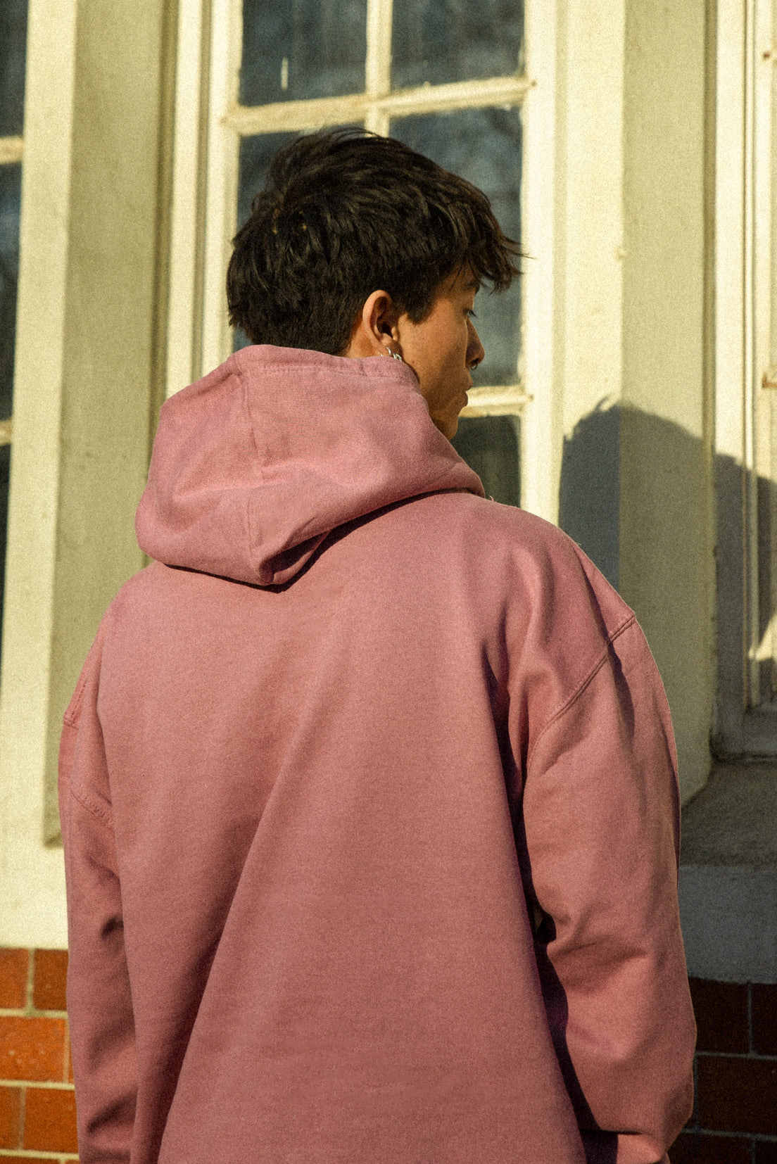 Dusty Purple unisex hoodie featuring Dream Sports embroidery, showcasing a relaxed fit and heavyweight cotton fabric.