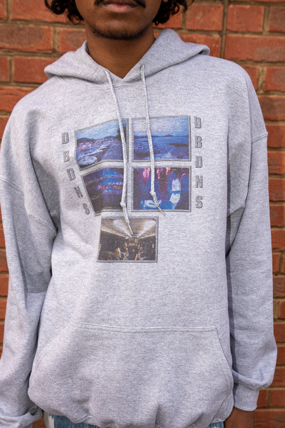 Sport Grey unisex hoodie featuring a vibrant Croatia Festival print, showcasing a relaxed oversized fit and heavyweight cotton material.