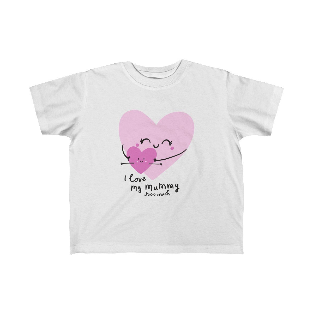 A soft and comfortable I Love my Mommy Girls Tee for toddlers, featuring a durable print and classic fit, perfect for everyday wear.