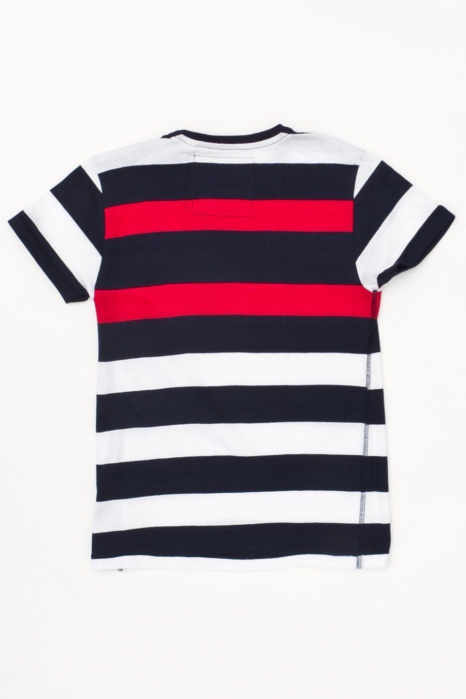 Jamison Tee Boy featuring trendy stripes and a contrast pocket, perfect for casual wear.