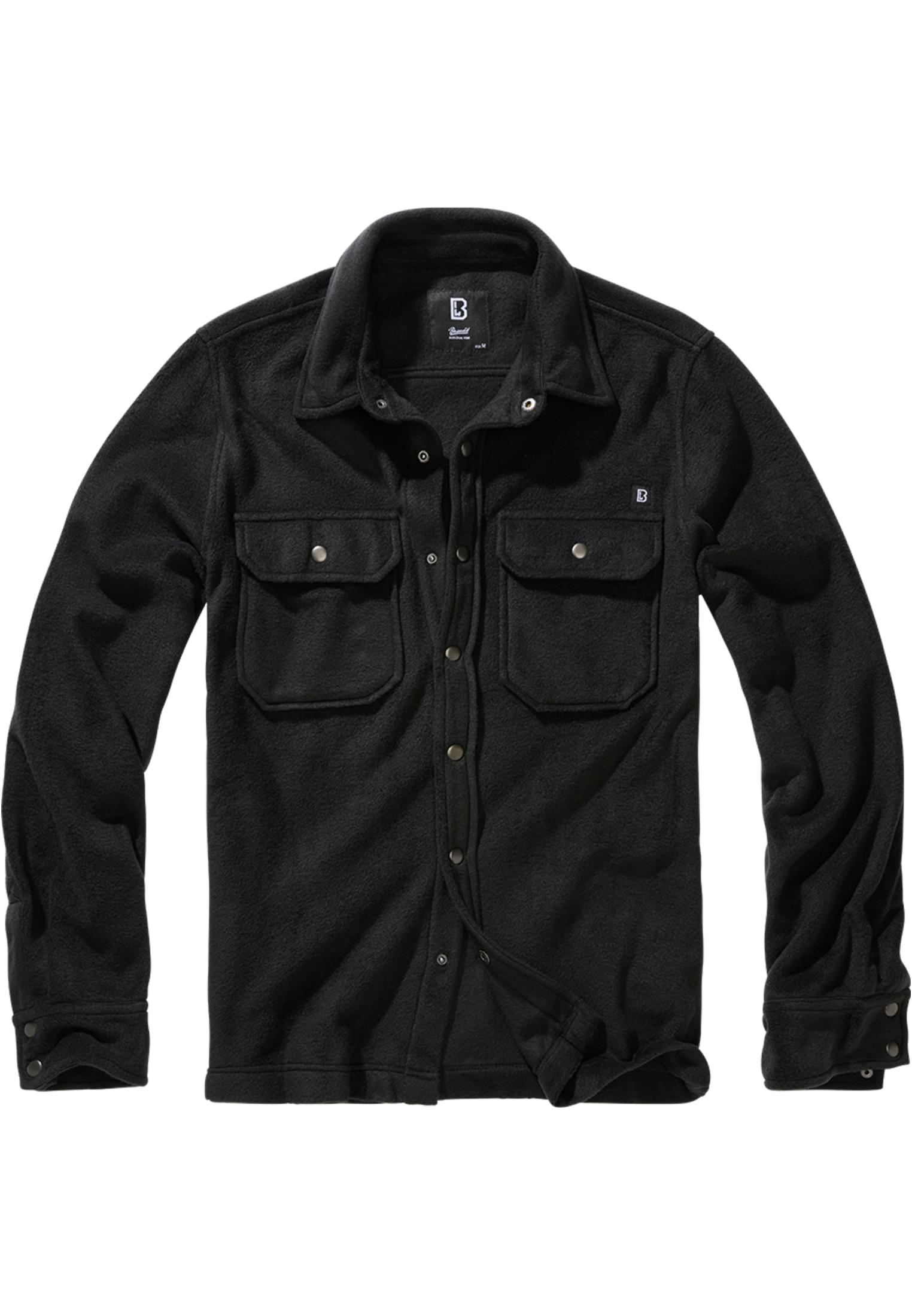 Jeff Fleece Shirt Long Sleeve made from 100% polyester, featuring a soft texture and long sleeves for warmth.