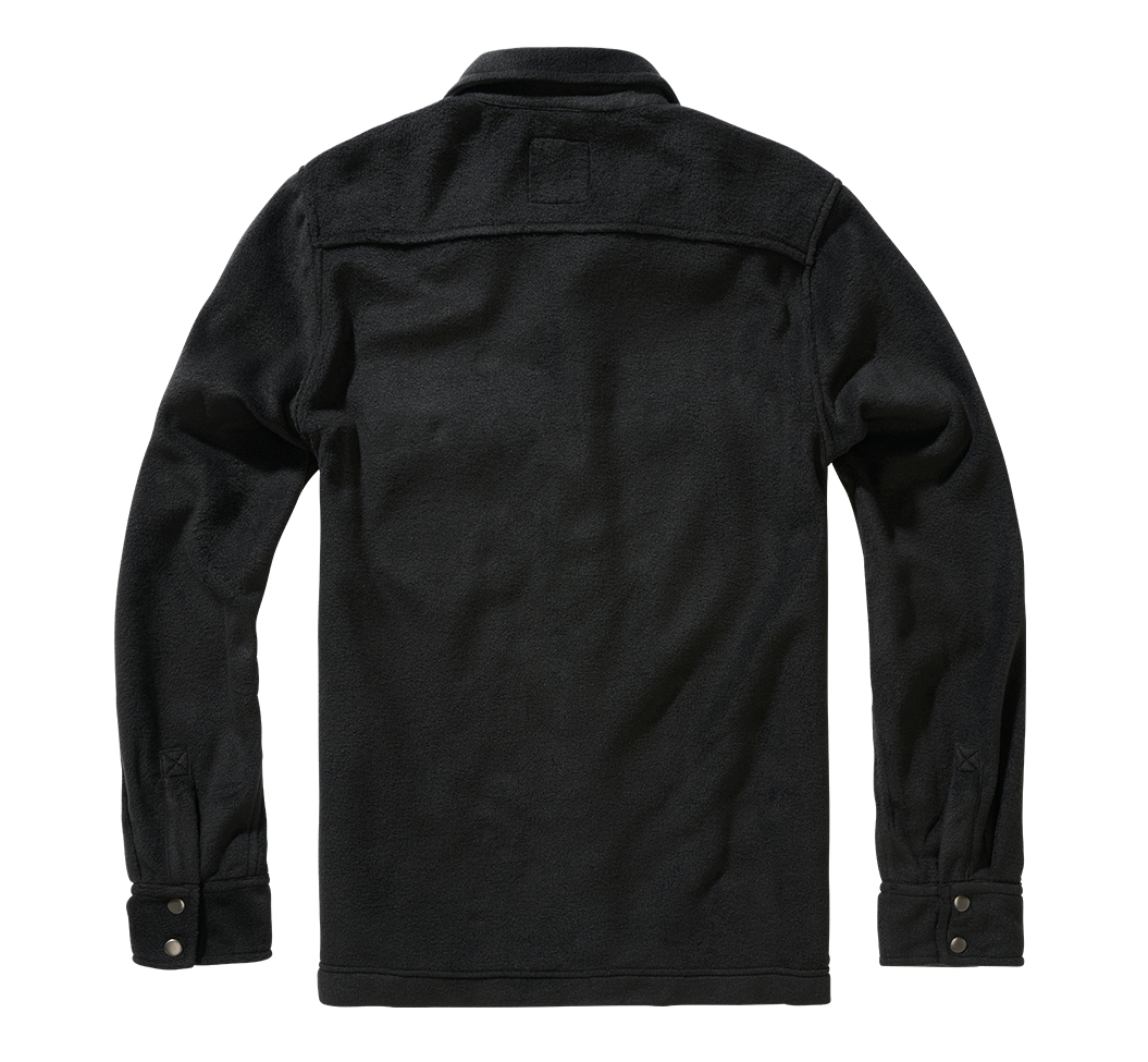 Jeff Fleece Shirt Long Sleeve made from 100% polyester, featuring a soft texture and long sleeves for warmth.