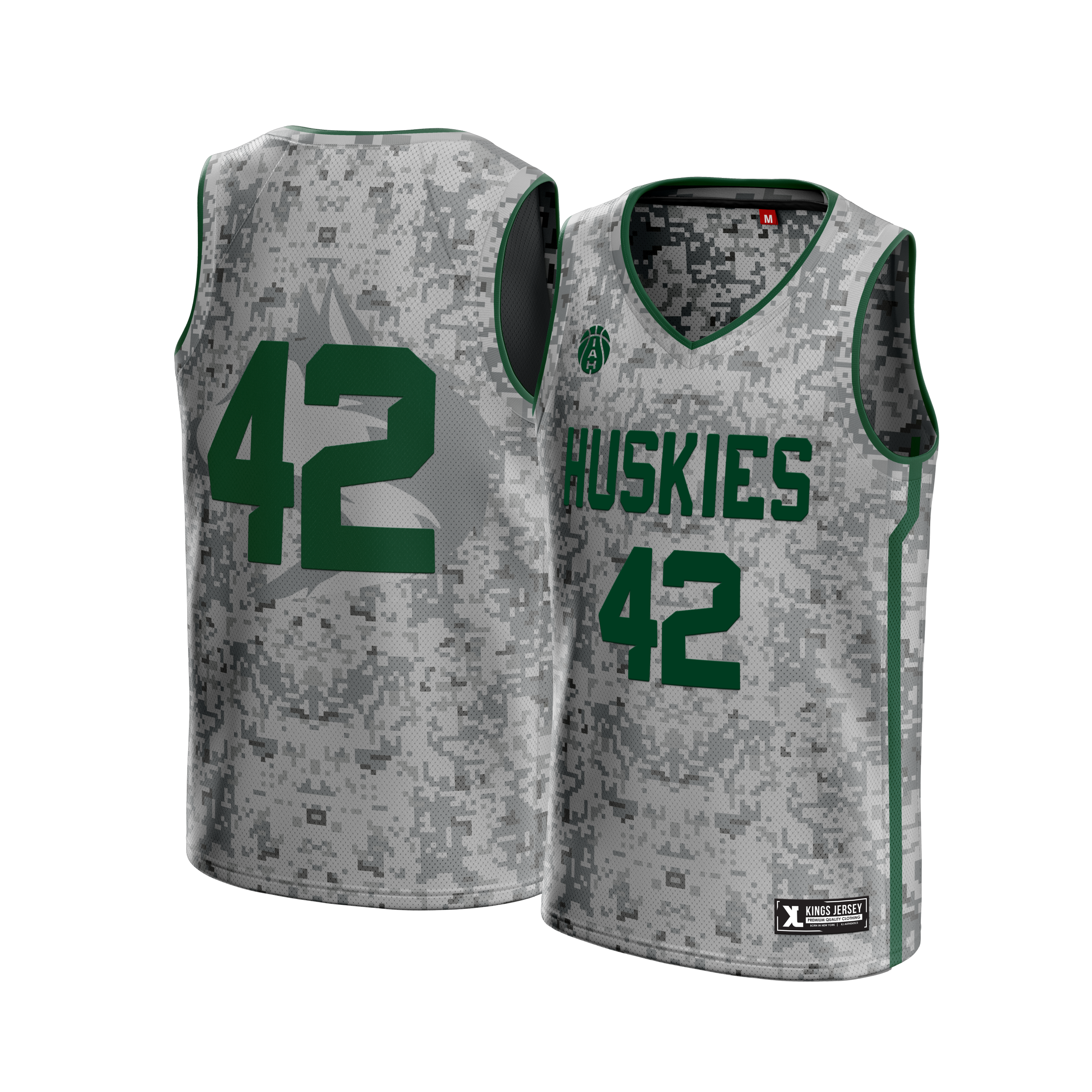 Joe Hampton Camo ELAC Jersey featuring a unique camouflage design, inspired by the Last Chance U Basketball series.