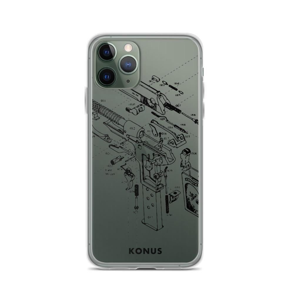 Konus Brand Gun iPhone Case showcasing its sleek design and durable materials, perfect for protecting the 2020 iPhone SE.