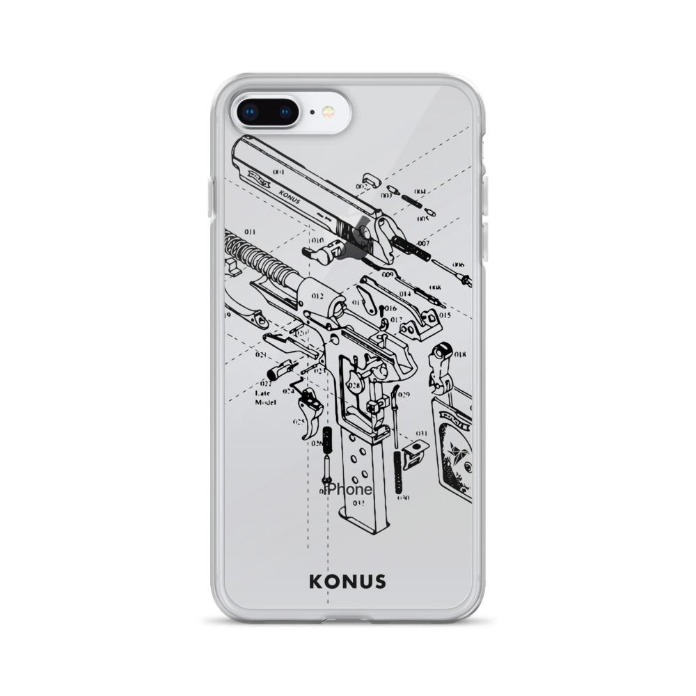 Konus Brand Gun iPhone Case showcasing its sleek design and durable materials, perfect for protecting the 2020 iPhone SE.