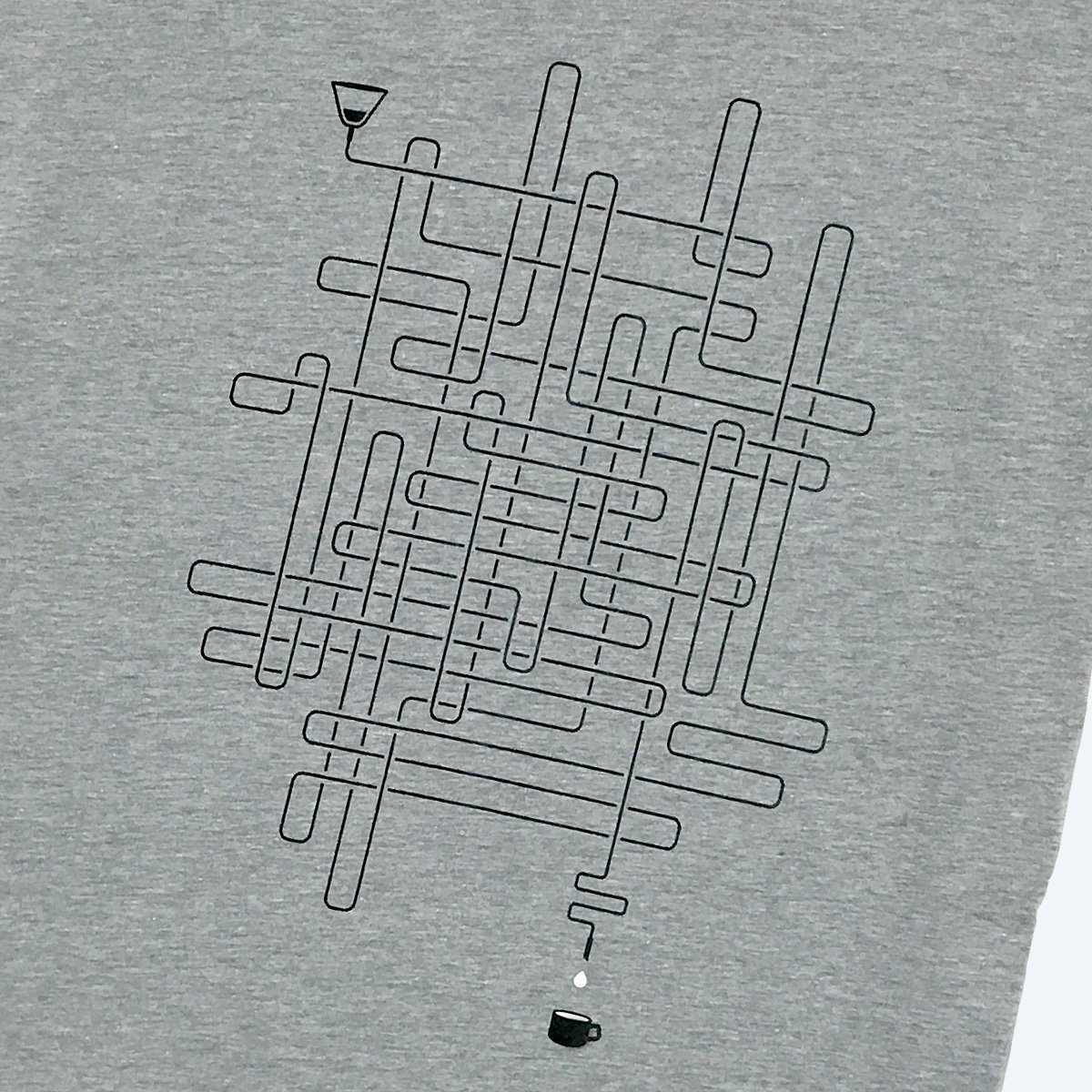 Lifeline T-shirt in heather grey, showcasing a unique design celebrating the journey of creation.