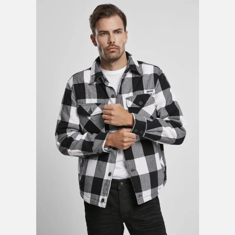 Light Lumber Style Jacket Shirt featuring a classic lumberjack design with flannel lining and multiple pockets.