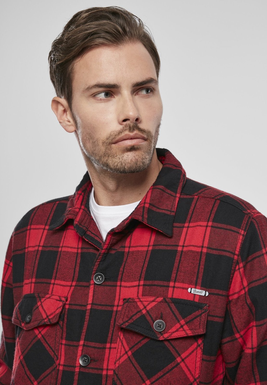 Light Lumber Style Jacket Shirt featuring a classic lumberjack design with flannel lining and multiple pockets.