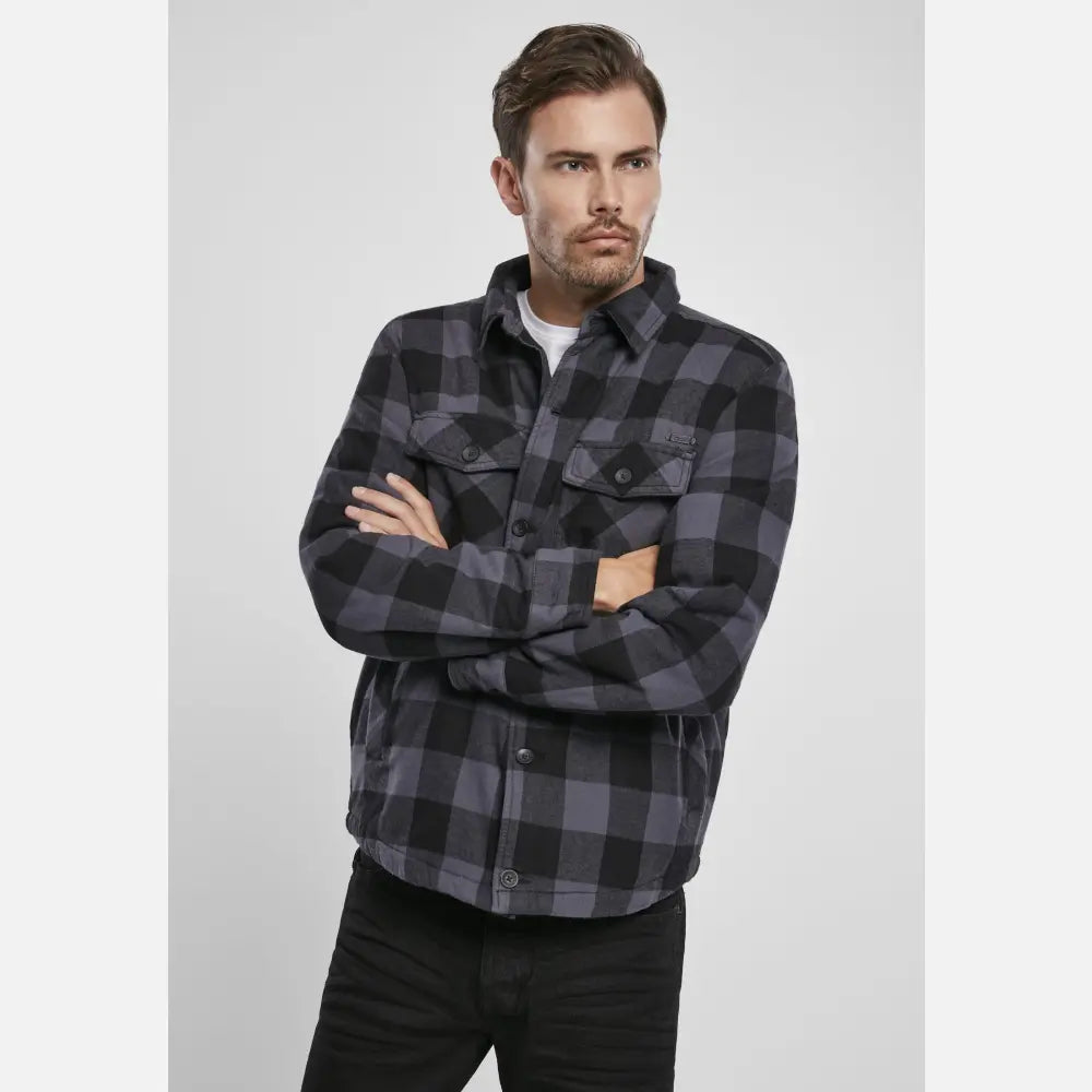 Light Lumber Style Jacket Shirt featuring a classic lumberjack design with flannel lining and multiple pockets.