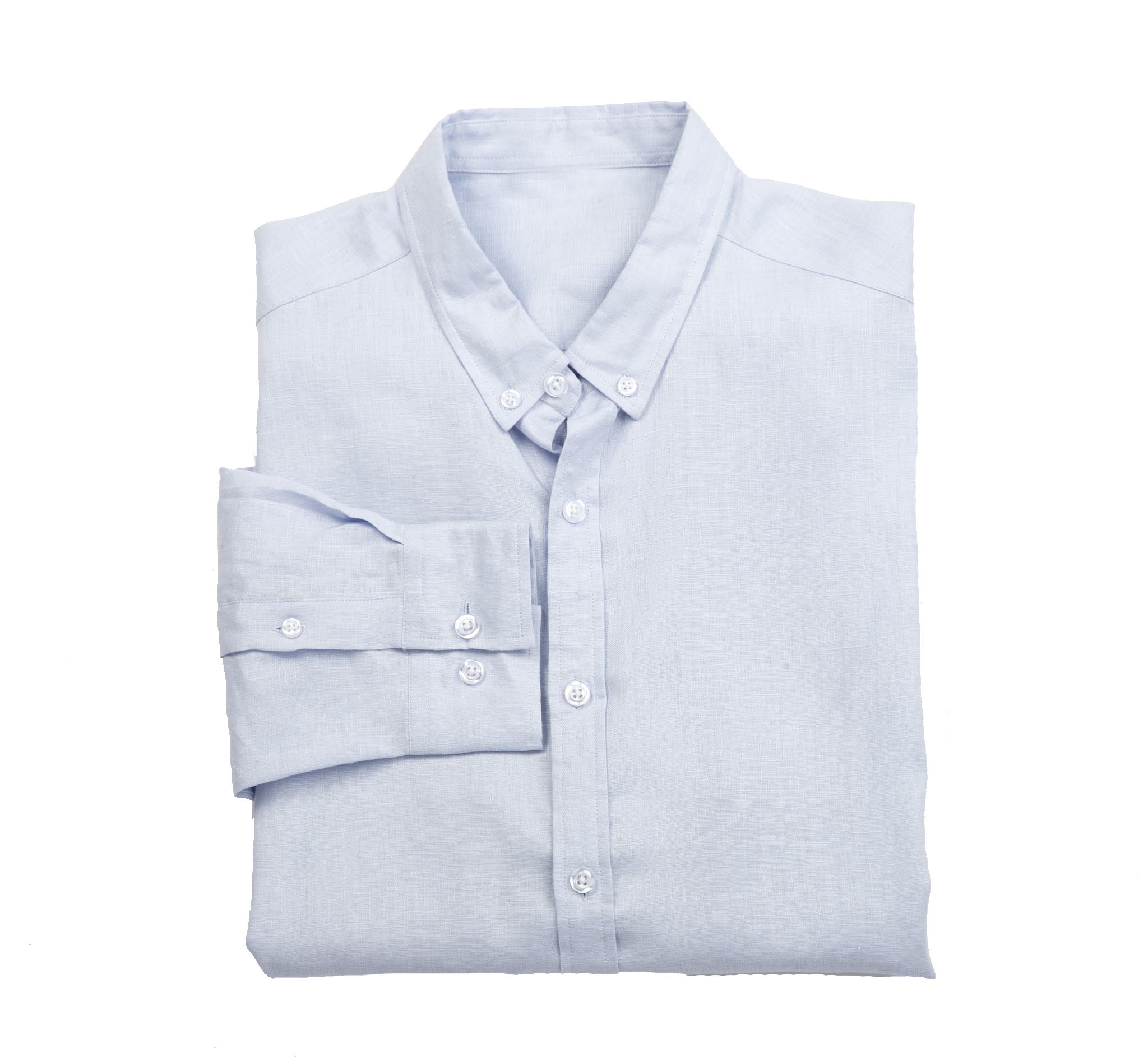 A stylish blue linen shirt with a button-down collar, perfect for summer outings and casual events.