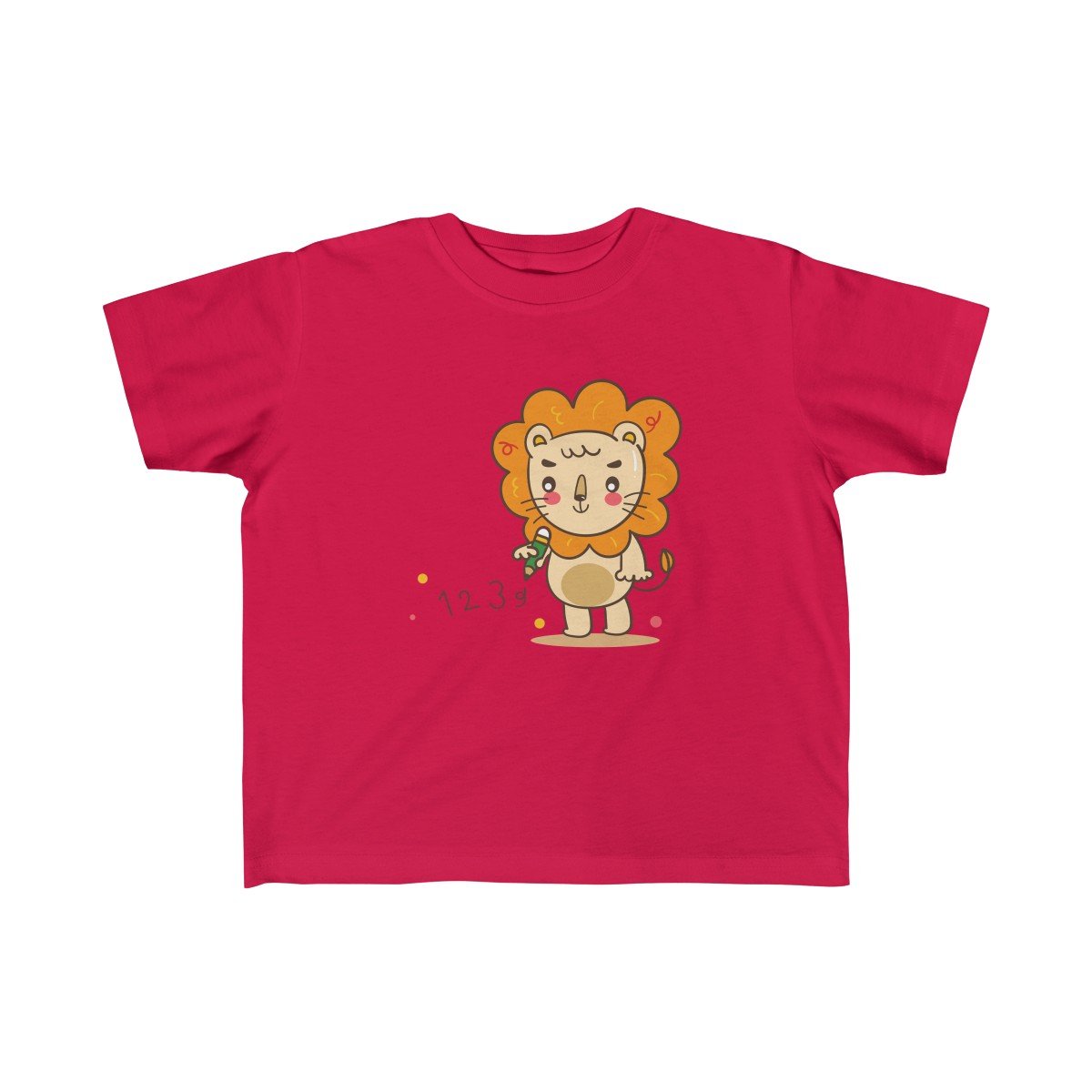 Little Lion Toddlers Tee in soft cotton with a playful lion print, perfect for sensitive skin.