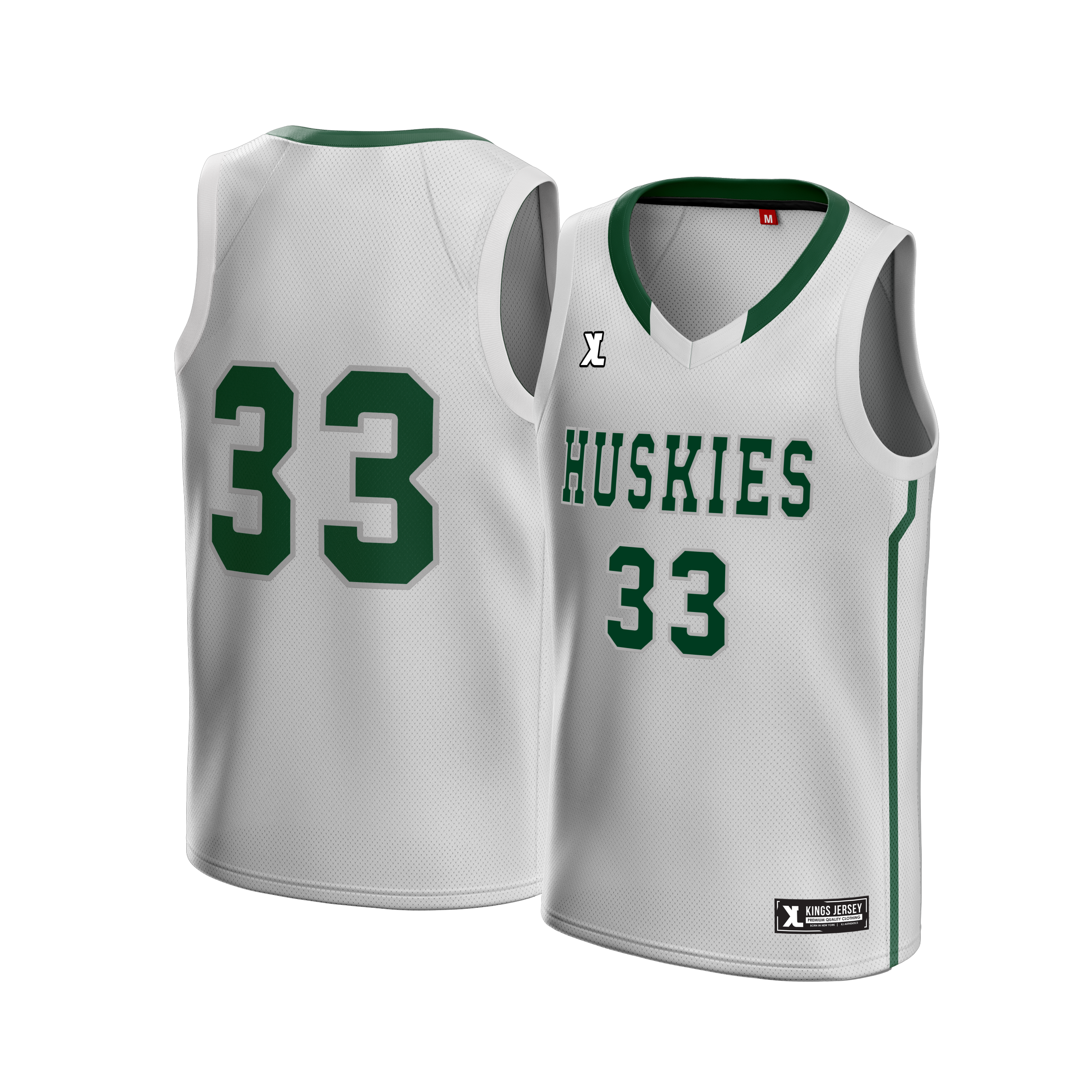 Malik Muhammad ELAC Huskies White Jersey featuring the Huskies logo and number 33, designed for fans and collectors.