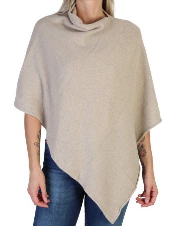 Mantella Donna in Cashmere Rigenerato, elegante poncho eco-friendly con design versatile e morbido, realizzato in Italia.