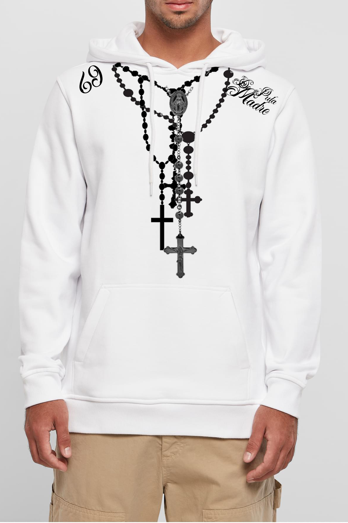 Men's Faith Hoodie featuring a retro design, crafted in Italy with high-quality materials, perfect for casual wear.