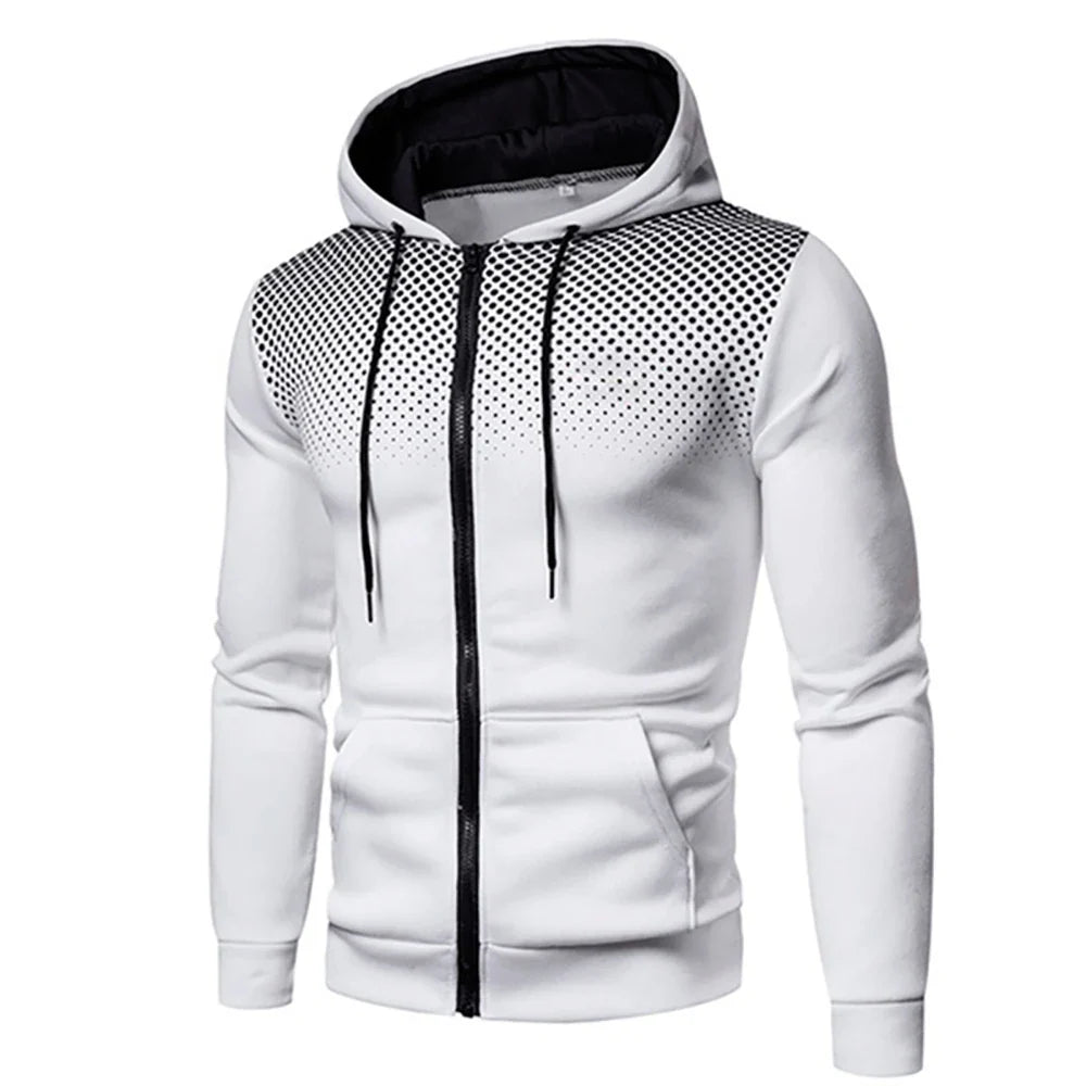 Men's Lightweight Zipped Up Hoodie in various colors, showcasing its stylish design and full zip feature.