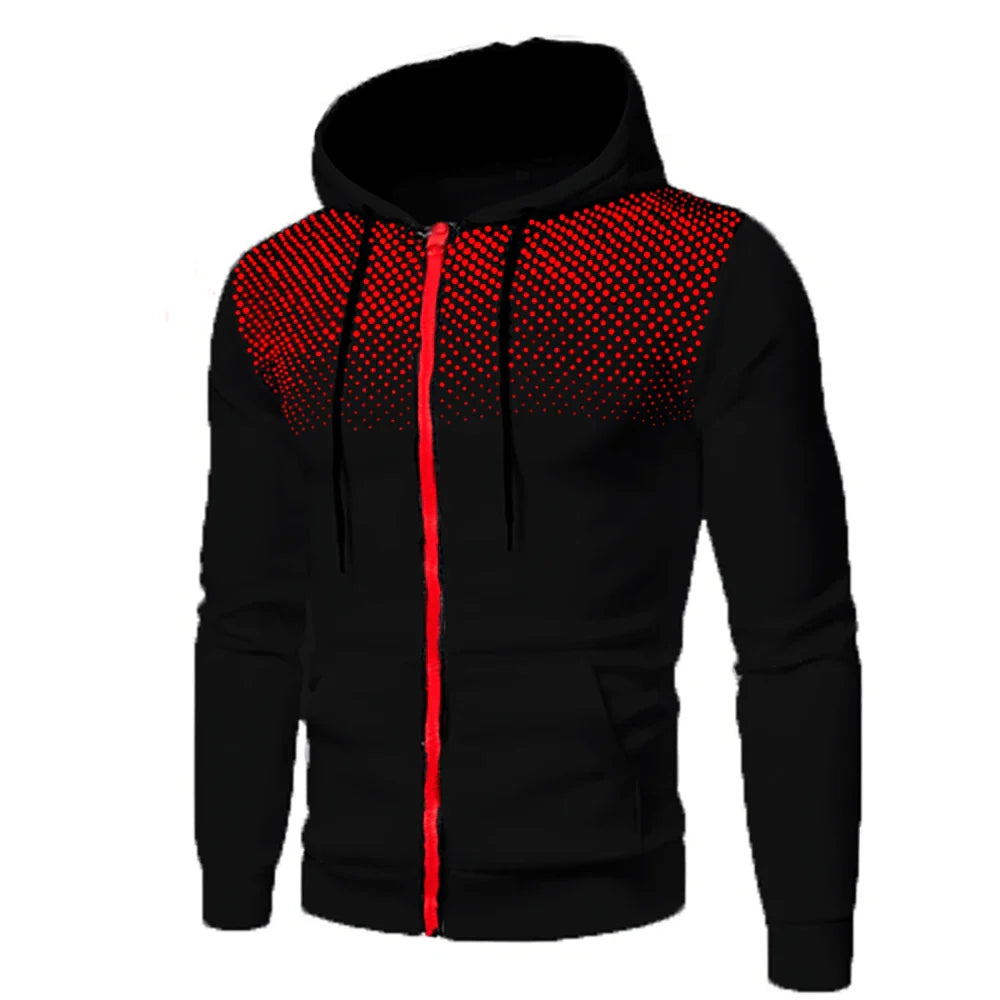 Men's Lightweight Zipped Up Hoodie in various colors, showcasing its stylish design and full zip feature.