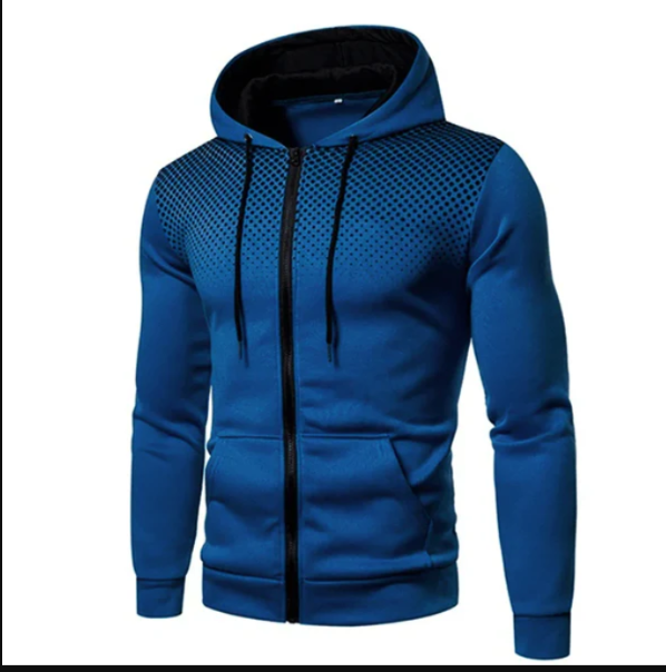 Men's Lightweight Zipped Up Hoodie in various colors, showcasing its stylish design and full zip feature.