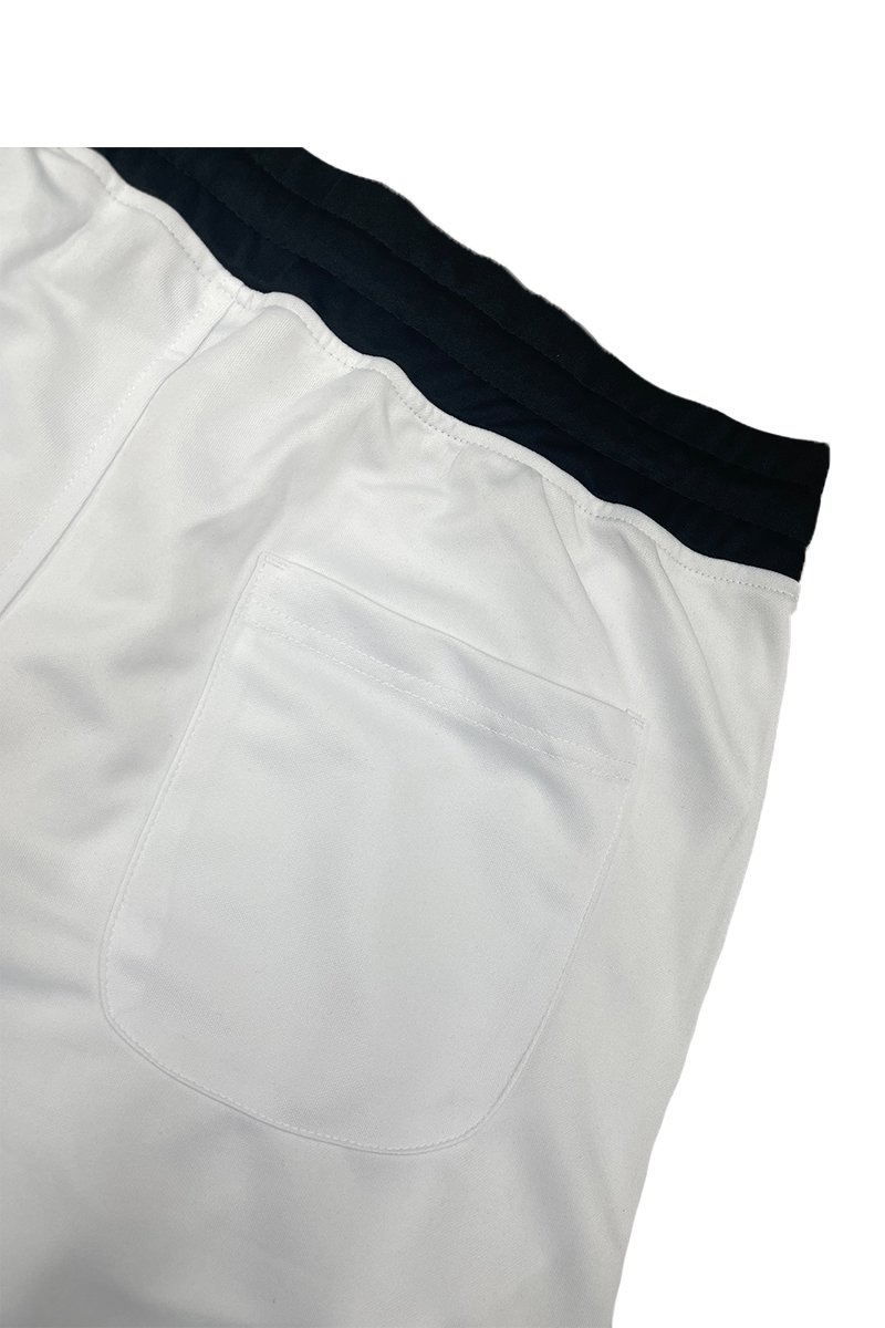 Men's Striped Basketball Active Jordan Shorts featuring an elastic waistband, drawstring, and stylish striped design.